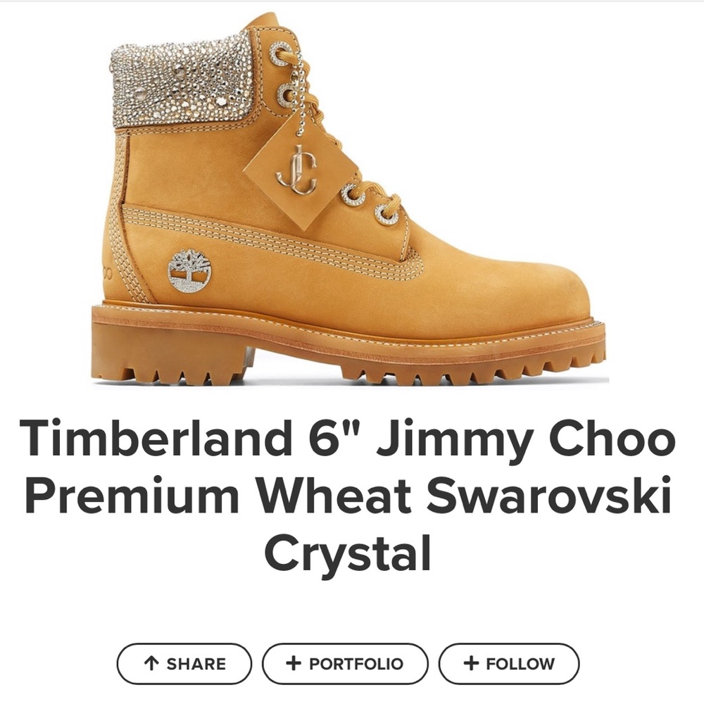 Timberland x Jimmy Choo Swarovski Crystal Boots